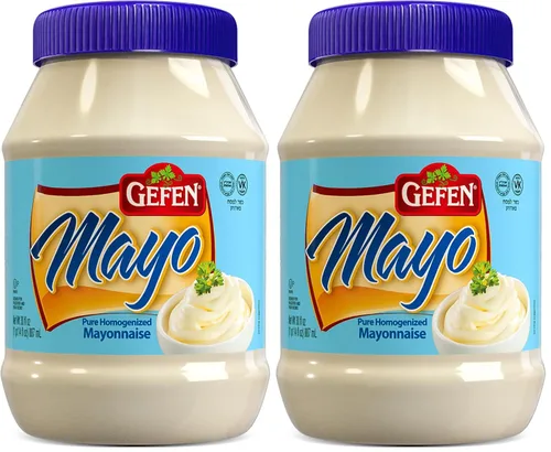 Vista 5 de Gefen Mayonesa rica y cremosa, 30 onzas (paquete de 3) Sin jarabe de maíz Sin soja Gran sabor y consistencia Certificado Kosher para Pascua