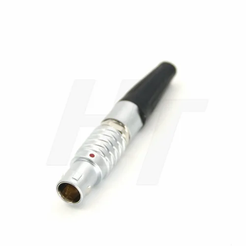 Vista 20 de HangTon FHG.0B - Conector de alimentación de ángulo recto de 2 pines, enchufe circular de cable macho para ARRI, monitor de cámara, batería EVF