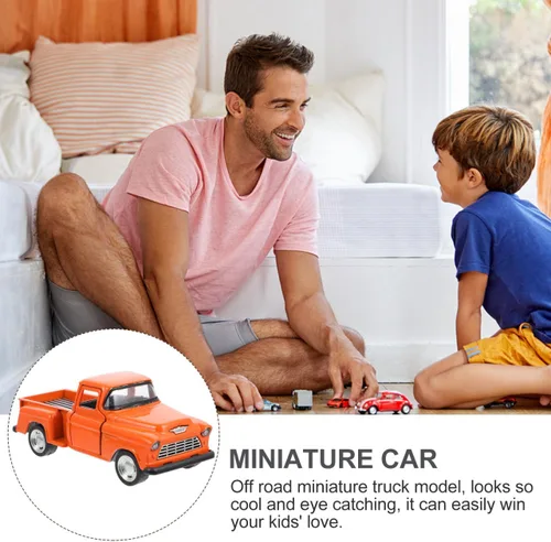 Vista 5 de TOYANDONA Figura pequeña en miniatura, modelo de camioneta, juguete para niños, regalo para decoración del hogar, exhibición de mesa, vehículo