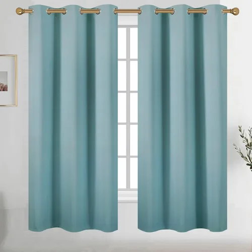 Vista 24 de Diraysid Cortinas opacas beige con ojales para dormitorio, con aislamiento térmico, cortinas de oscurecimiento de habitación, 38 x 54 pulgadas, 2