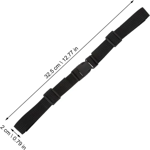 Vista 6 de Correas de 4 piezas con cordón para mochila, cinturón con hebilla, correa de amarre ajustable, hebilla de kayak ajustable, correa de hebilla