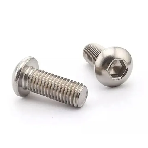 Vista 2 de 50 tornillos de cabeza de botón de 1/4-20 x 1-1/2, acero inoxidable 304 18-8, cabezal Allen, acabado brillante, rosca completamente a máquina
