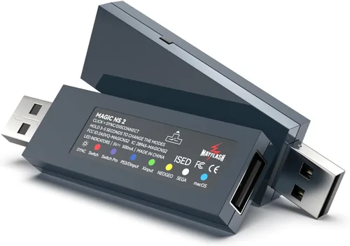 Vista 8 de MAYFLASH Magic NS 2 Wireless Bluetooth USB Adapter Compatible with SwitchSwitch 2, Steam Deck, Windows, Raspberry Pi, Xbox Series X & S Bluetooth