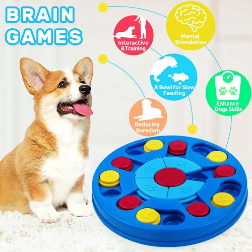 Vista 3 de Joansan Rompecabezas interactivo para perros, juego de rompecabezas interactivo, juguete para perros inteligentes, estimulación de coeficiente