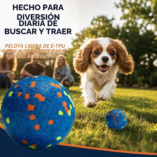 Vista 2 de Bolas para Perros, Bola de Juguete Indestructible para Perros Masticadores Agresivos, Bola Interactiva Duradera de Alta Elasticidad para Entrenar