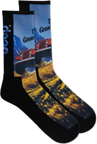 Vista 2 de Jeep Women's Vintage Ads Crew Socks-1 Pair Pack-Lightweight Cushioned Comfort