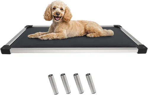 Vista 17 de FXW TitanNest Cama Elevada para Perros a Prueba de Masticación, Catre Elevado para Uso en Interiores/Exteriores/Camping, Cama Acolchada