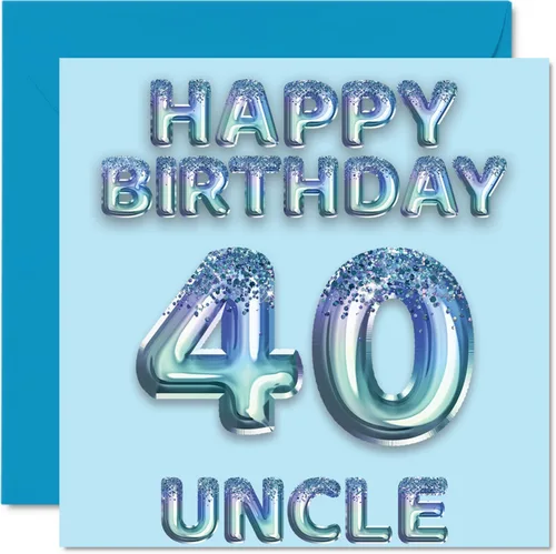 Vista 209 de Stuff4 Tarjeta de primer cumpleaños para niños, globo de fiesta con purpurina azul, tarjetas de feliz cumpleaños para niño de 1 año, nieto, hijo, 57