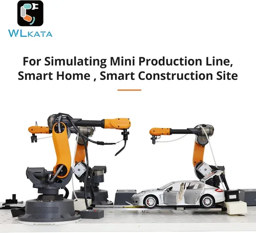 Vista 5 de wlkata Mirobot 6DoF Mini brazo robótico industrial Kit profesional programable ligero brazo robótico de escritorio para impresora K12 o 3D