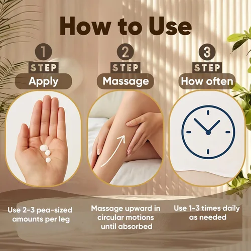 Vista 3 de Crema neuropatía - Loción corporal de magnesio para aliviar los nervios, crema de magnesio para pies, manos y rodillas con cloruro de magnesio e
