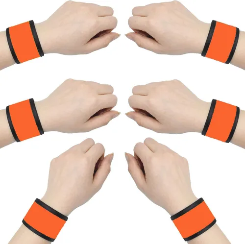 Vista 11 de Pulseras LED que brillan con luz para el brazo, bandas de muñeca intermitentes de alta visibilidad, luces de equipo de seguridad para ciclismo