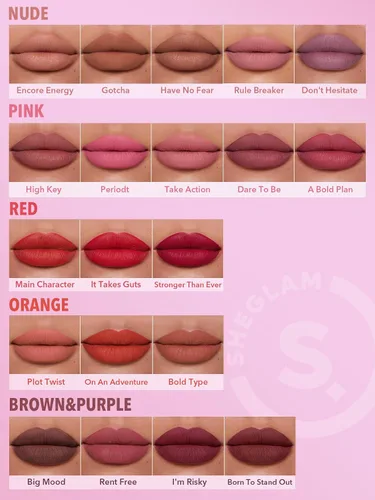 Vista 6 de SHEGLAM Dynamatte Boom Lápiz Labial Mate Impermeable de Larga Duración a Prueba de Transferencia Lápiz Labial - Un Plan Audaz