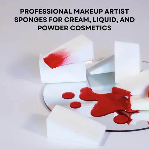 Vista 5 de Mehron Makeup Esponja de maquillaje de espuma sin látex - Paquete de 6
