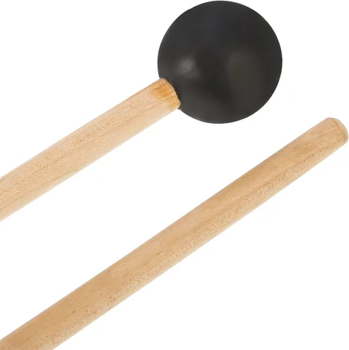 Vista 6 de Shappy Bell Mallets Glockenspiel Sticks, Baquetas de Goma para Xilófono de Percusión con Mango de Madera, 15 Pulgadas de Largo (Negro) Mallets