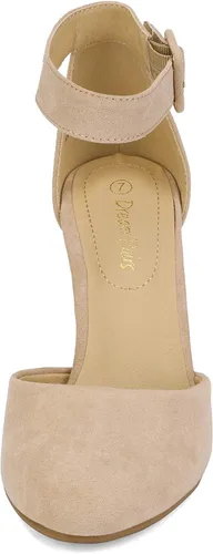 Vista 2 de DREAM PAIRS - Zapatos de tacón alto para mujer con puntera cerrada para bodas