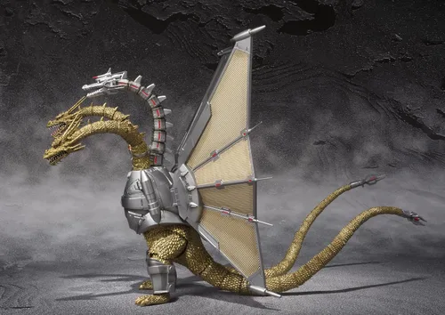 Vista 2 de Bandai Tamashii Nations SH MonsterArts Figura de acción de Mecha King Ghidorah "Godzilla
