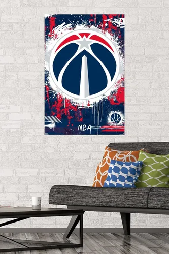 Vista 2 de Trends International NBA Washington Wizards - Póster de pared con logotipo Maximalist 23
