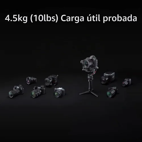Vista 2 de DJI RS 2 Combo - Estabilizador cardán de 3 ejes para cámaras DSLR y sin espejo, Nikon, Sony, Panasonic, Canon, Fuji, carga útil probada de 10