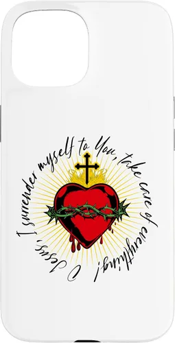 Vista 6 de Surrender Novena O Jesus Catholic Black Letter Case for iPhone 17