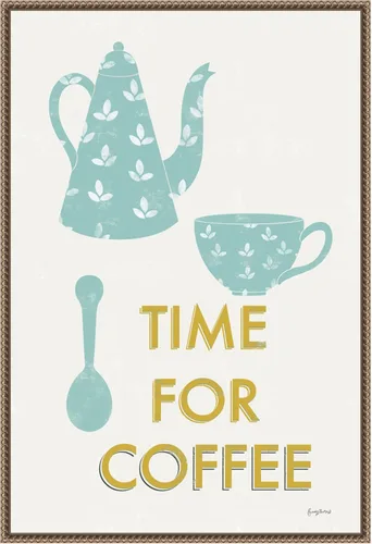 Vista 12 de Amanti Art Framed Canvas Wall Art 23x16 Retro Kitchen Coffee III by Becky Thorns, Framed Wall Art Canvas, Cuisine Artwork, Traditional Decor, Medium