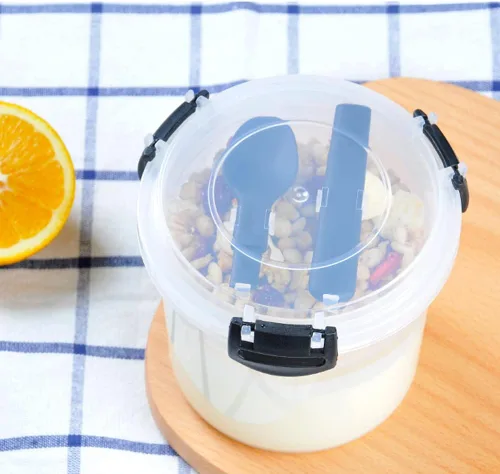 Vista 4 de Recipiente de yogur de cereales Vasos reutilizables