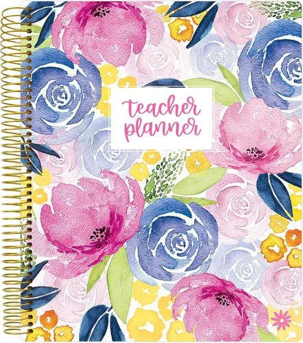 Vista 14 de bloom daily planners Agenda y calendario para profesores de año académico sin fecha, libro organizador de plan de lecciones de 7 períodos