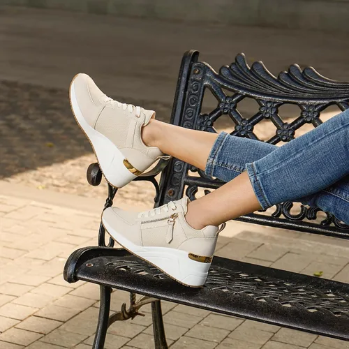 Vista 8 de Viscozzy Zapatillas de tacón alto con cuña para mujer