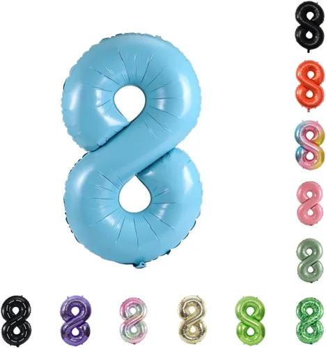 Vista 11 de Globo grande de helio con números 0-9 de 40 pulgadas para cumpleaños, bodas y fiestas (rojo, 9)