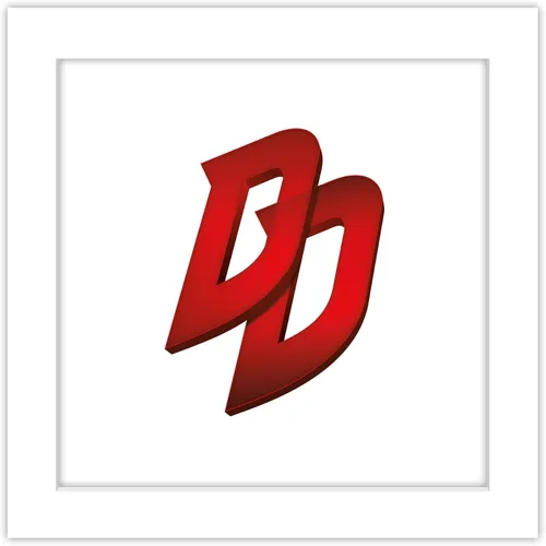 Vista 10 de Trends International Gallery Pops Marvel Comics Daredevil - Póster de pared con símbolo DD, 12.00 x 12.00 pulgadas, versión de marco negro