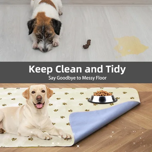 Vista 5 de PUPTECK Almohadillas lavables para orina para perros – Almohadillas impermeables reutilizables de entrenamiento para cachorros – Tapete de parto