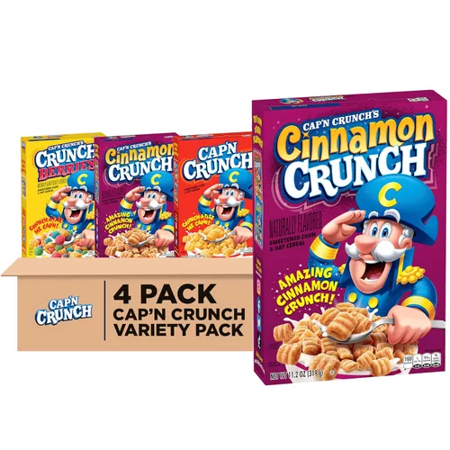 Vista 8 de Cap'n Crunch Cereales, paquete variado de 3 sabores, cajas de tamaño grande, (paquete de 4)