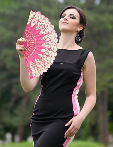 Vista 7 de EOSAU Abanicos plegables chinos de mano para mujeres, plegables a granel para fiestas, bodas, iglesias, bailes (10 colores mezclados)