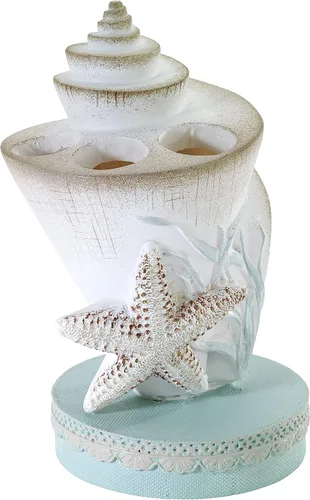 Vista 6 de Avanti Linens - Vaso, organizador de encimera, accesorios de baño elegantes de granja (colección de conchas de granja)