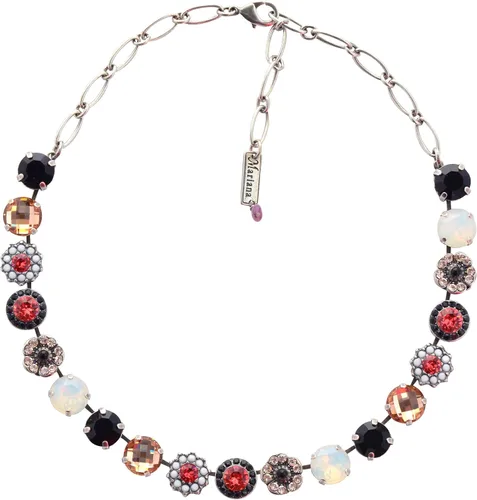 Vista 2 de Mariana Collar de flor grande de granada chapado en plata 18 pulgadas 3084 1045 Cristal