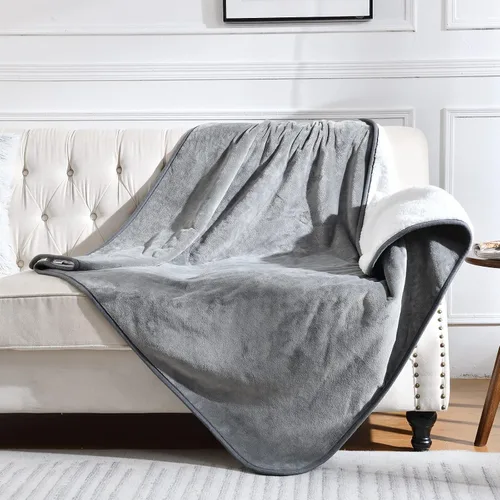 Vista 8 de Manta impermeable para cama, sofá, manta líquida suave a prueba de orina para perro, cachorro, gato, protector reversible de vellón Sherpa