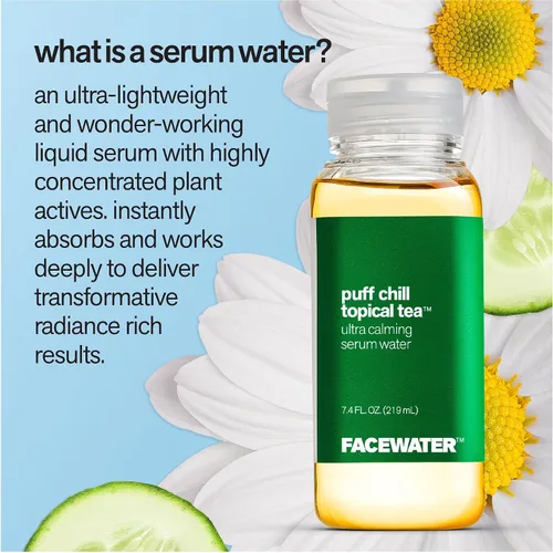 Vista 3 de Facewater Puff Chill Té tópico Ultra Calmante Suero Agua