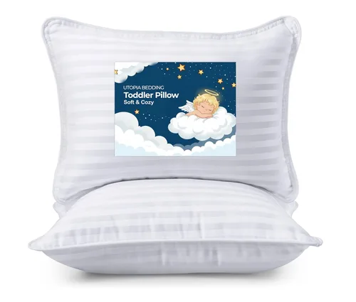 Vista 9 de Utopia Bedding Almohada para niños pequeños (Lavanda, paquete de 2), almohadas de 13x18 para dormir, funda de mezcla de algodón suave