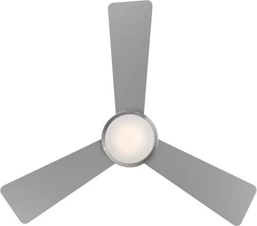 Vista 7 de WAC Lighting - Ventilador de techo de 3 aspas de aluminio inteligente de montaje empotrado en níquel cepillado