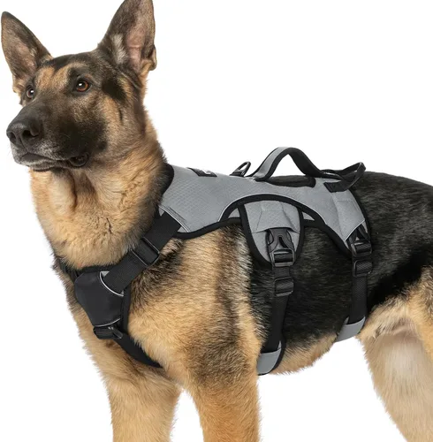 Vista 42 de rabbitgoo - Arnés para perros a prueba de fugas, arnés para mascotas acolchado y suave de cuerpo completo, arnés reflectante ajustable sin tirones