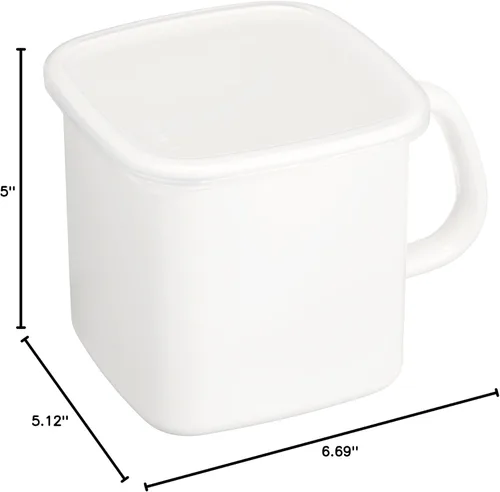 Vista 8 de Noda - Calcetín de retención de esmalte rectangular blanco 1,2 L