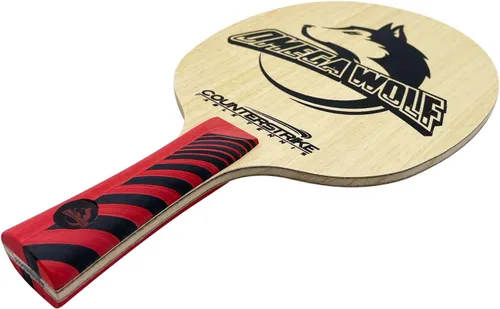 Vista 4 de Pala de ping pong profesional Omega Wolf Una paleta para el jugador de mentalidad ofensiva Olímpico y Torneo Legal Pádel profesional de tenis