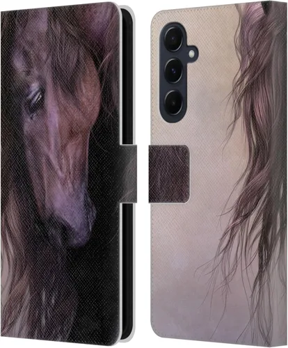 Vista 157 de Head Case Designs Officially Licensed Laurie Prindle A Morgan Christmas Western Stallion Leather Wallet Case Compatible with Samsung Galaxy A07 4G