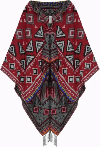 Vista 13 de Uyuni Poncho con volantes estilo chal bohemio para mujer, holgado, vintage