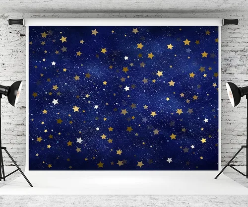 Vista 6 de Kate Telón de fondo de estrellas azules de 7 x 5 pies, fondo de fotos estrelladas por la noche, cielo nocturno, accesorios de estudio fotográfico