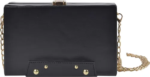 Vista 3 de QZUnique Bolso de hombro en forma de cinta con grabador de radio PU Crossbody bolso de noche retro para mujer, bolso de mano