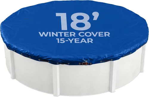 Vista 8 de Blue Wave Funda redonda dorada para alberca sobre el suelo de 30 pies para invierno, polietileno duradero y resistente a la intemperie