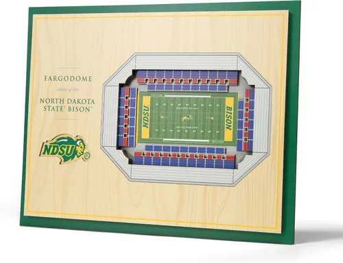 Vista 28 de YouTheFan - Póster para pared de la NCAA, vista de estadio en 3D de 5 niveles, Marrón