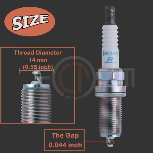 Vista 4 de Bujias de repuesto automotriz 22401-5M015 Bujias PLFR5A11 paquete de 6 bujías de iridio compatibles con Infiniti FX35 G35 I35 M35 M45 Q45 QX4 350z