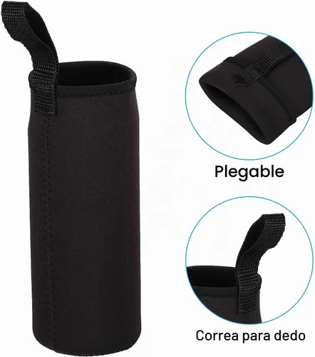 Vista 4 de PATIKIL Fundas para botellas de agua, bolsa de transporte con aislamiento de neopreno con correa para el dedo