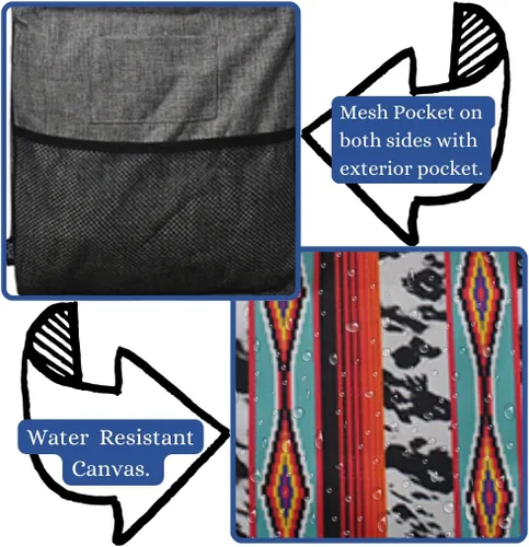 Vista 173 de NGIL Bolsa de comestibles reutilizable extra grande plegable de gran tamaño para comestibles, almacenamiento, picnic, playa, Estampado